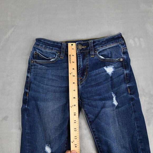 American Eagle Jeans Mens 26X28 (25x27 Meas) Skinny Blue Denim Distressed - Picture 12 of 12